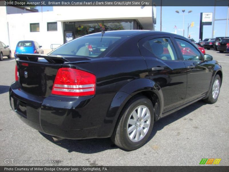 Brilliant Black Crystal Pearl / Dark Slate Gray/Light Slate Gray 2008 Dodge Avenger SE