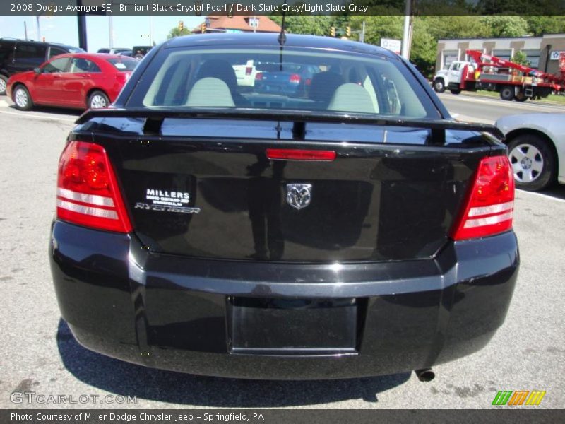 Brilliant Black Crystal Pearl / Dark Slate Gray/Light Slate Gray 2008 Dodge Avenger SE