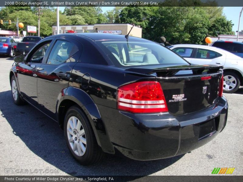 Brilliant Black Crystal Pearl / Dark Slate Gray/Light Slate Gray 2008 Dodge Avenger SE