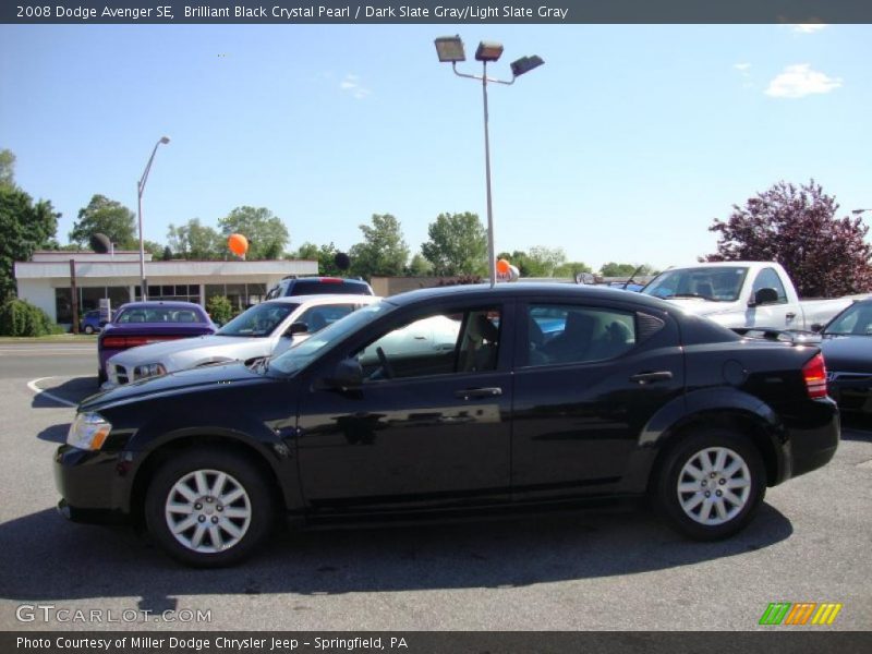 Brilliant Black Crystal Pearl / Dark Slate Gray/Light Slate Gray 2008 Dodge Avenger SE