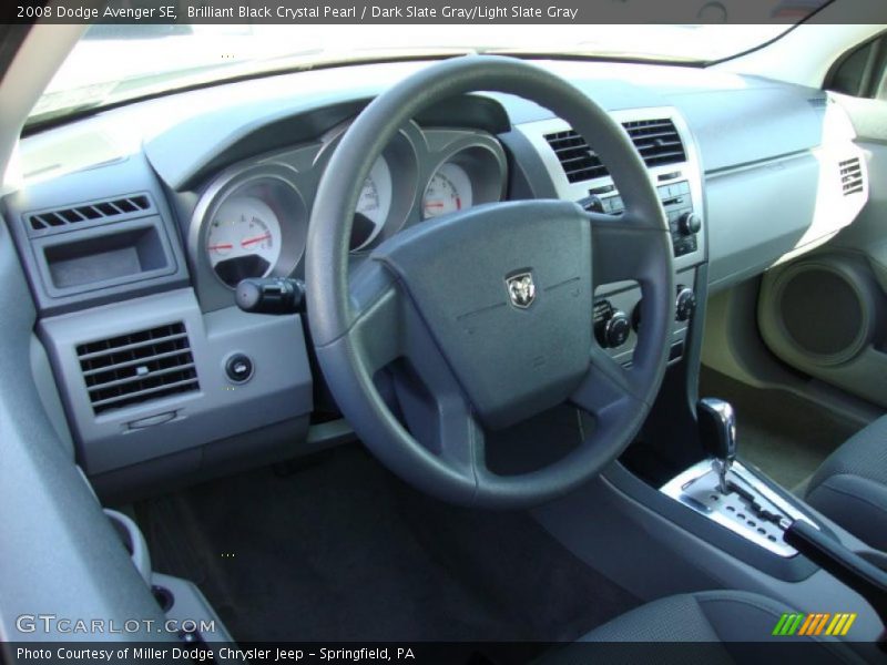 Brilliant Black Crystal Pearl / Dark Slate Gray/Light Slate Gray 2008 Dodge Avenger SE