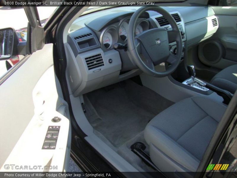 Brilliant Black Crystal Pearl / Dark Slate Gray/Light Slate Gray 2008 Dodge Avenger SE