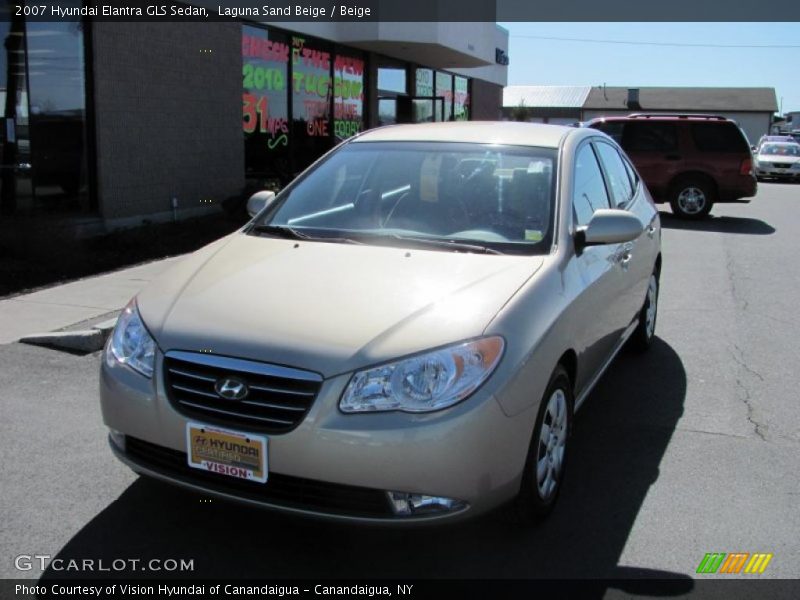 Laguna Sand Beige / Beige 2007 Hyundai Elantra GLS Sedan