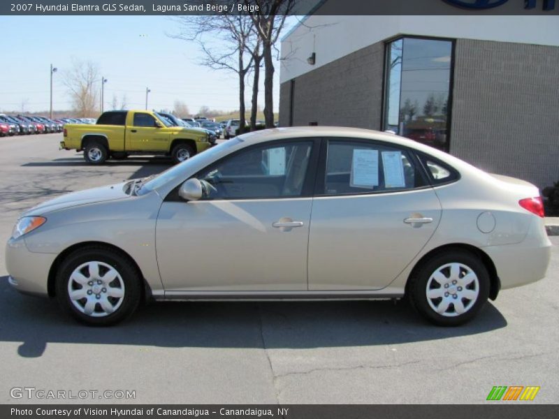 Laguna Sand Beige / Beige 2007 Hyundai Elantra GLS Sedan