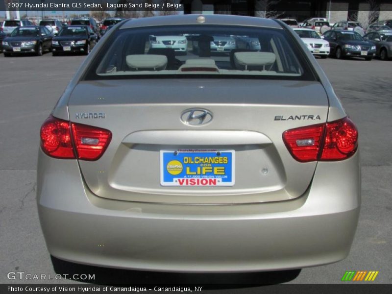 Laguna Sand Beige / Beige 2007 Hyundai Elantra GLS Sedan