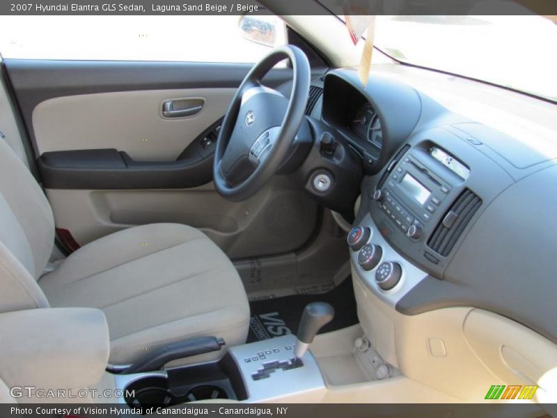 Laguna Sand Beige / Beige 2007 Hyundai Elantra GLS Sedan