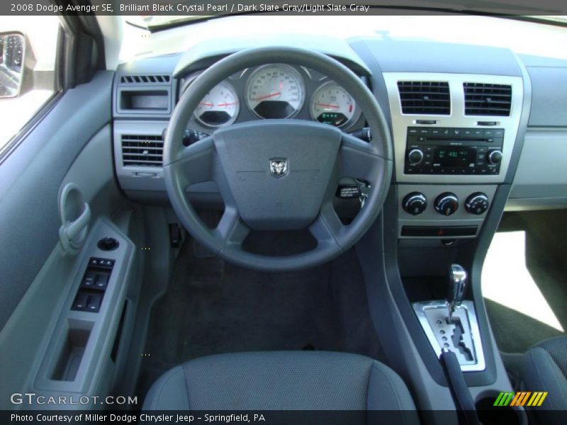 Brilliant Black Crystal Pearl / Dark Slate Gray/Light Slate Gray 2008 Dodge Avenger SE