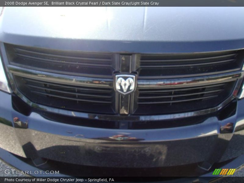 Brilliant Black Crystal Pearl / Dark Slate Gray/Light Slate Gray 2008 Dodge Avenger SE