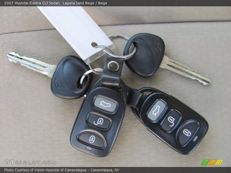 Laguna Sand Beige / Beige 2007 Hyundai Elantra GLS Sedan