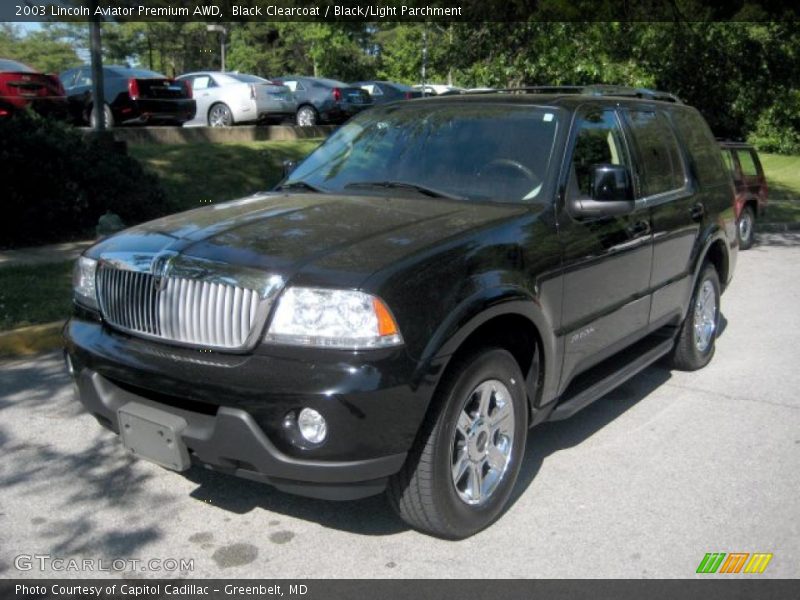 Black Clearcoat / Black/Light Parchment 2003 Lincoln Aviator Premium AWD