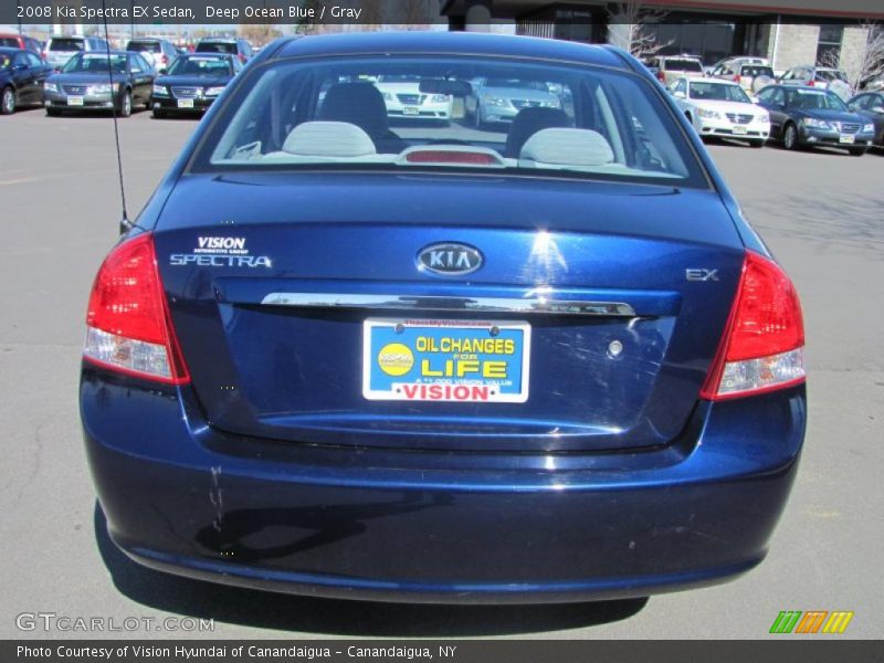 Deep Ocean Blue / Gray 2008 Kia Spectra EX Sedan