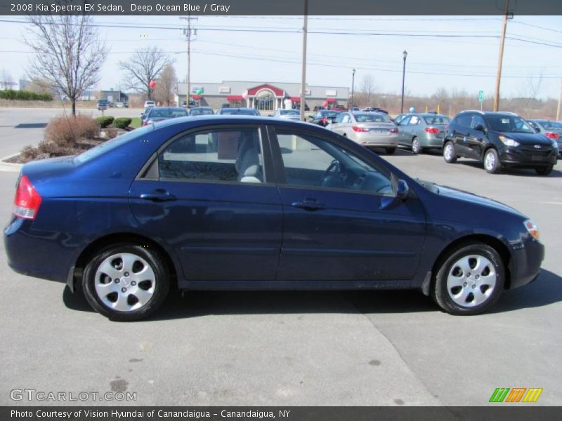 Deep Ocean Blue / Gray 2008 Kia Spectra EX Sedan