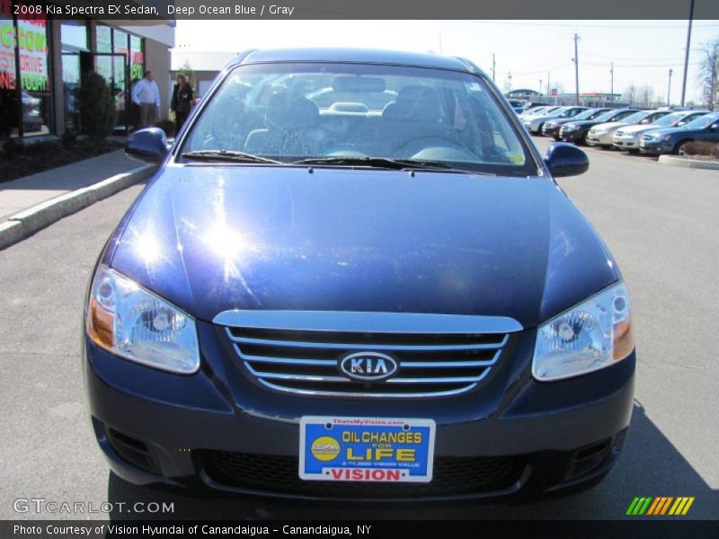 Deep Ocean Blue / Gray 2008 Kia Spectra EX Sedan