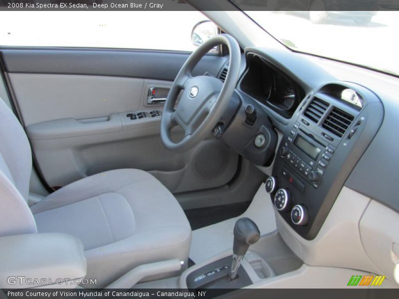 Deep Ocean Blue / Gray 2008 Kia Spectra EX Sedan
