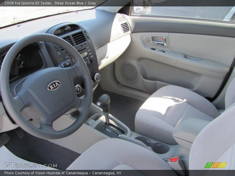 Deep Ocean Blue / Gray 2008 Kia Spectra EX Sedan
