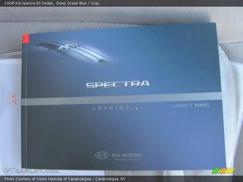 Deep Ocean Blue / Gray 2008 Kia Spectra EX Sedan
