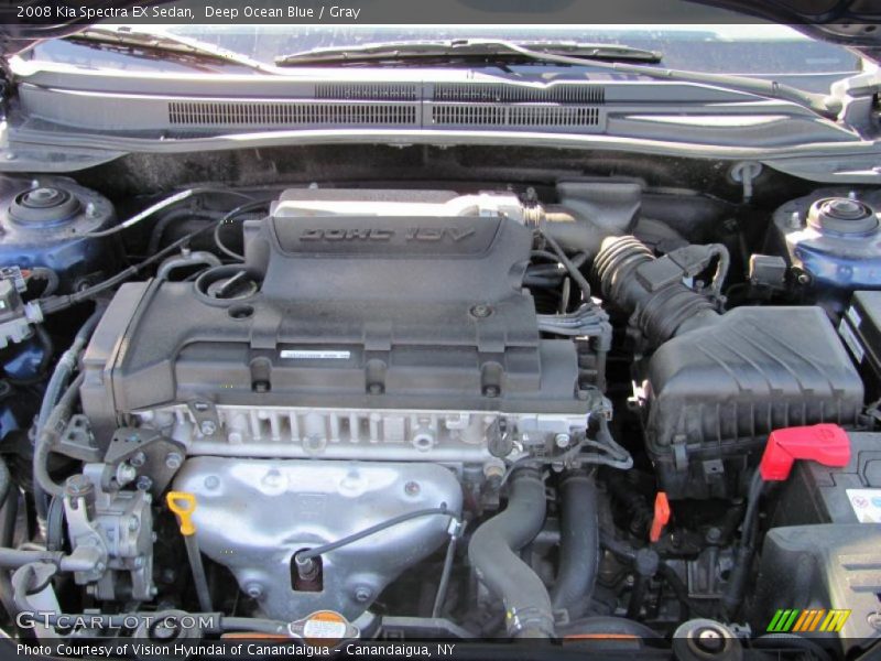 Deep Ocean Blue / Gray 2008 Kia Spectra EX Sedan