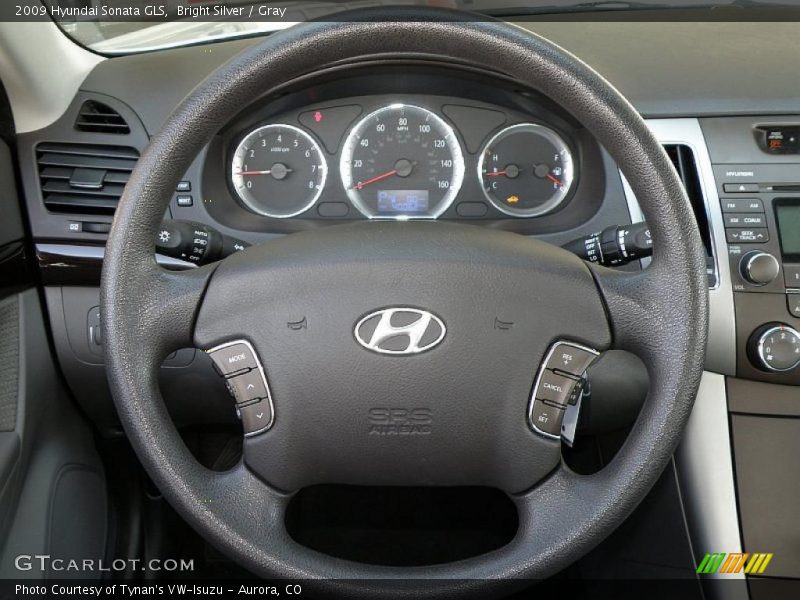 Bright Silver / Gray 2009 Hyundai Sonata GLS