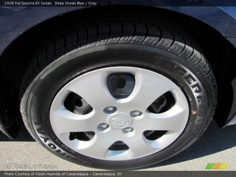 Deep Ocean Blue / Gray 2008 Kia Spectra EX Sedan