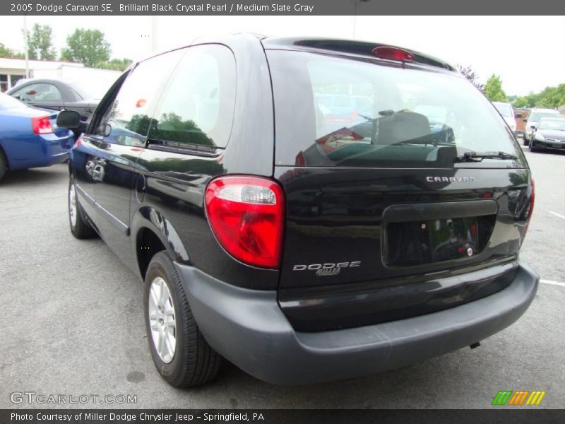 Brilliant Black Crystal Pearl / Medium Slate Gray 2005 Dodge Caravan SE