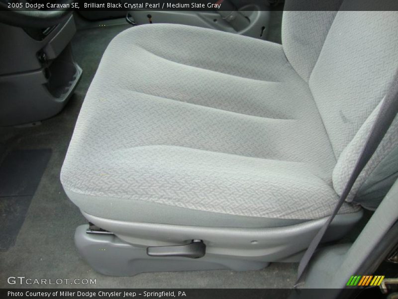 Brilliant Black Crystal Pearl / Medium Slate Gray 2005 Dodge Caravan SE