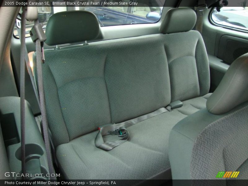Brilliant Black Crystal Pearl / Medium Slate Gray 2005 Dodge Caravan SE