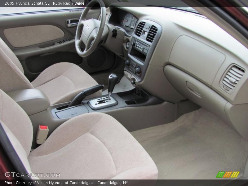 Ruby Red / Beige 2005 Hyundai Sonata GL