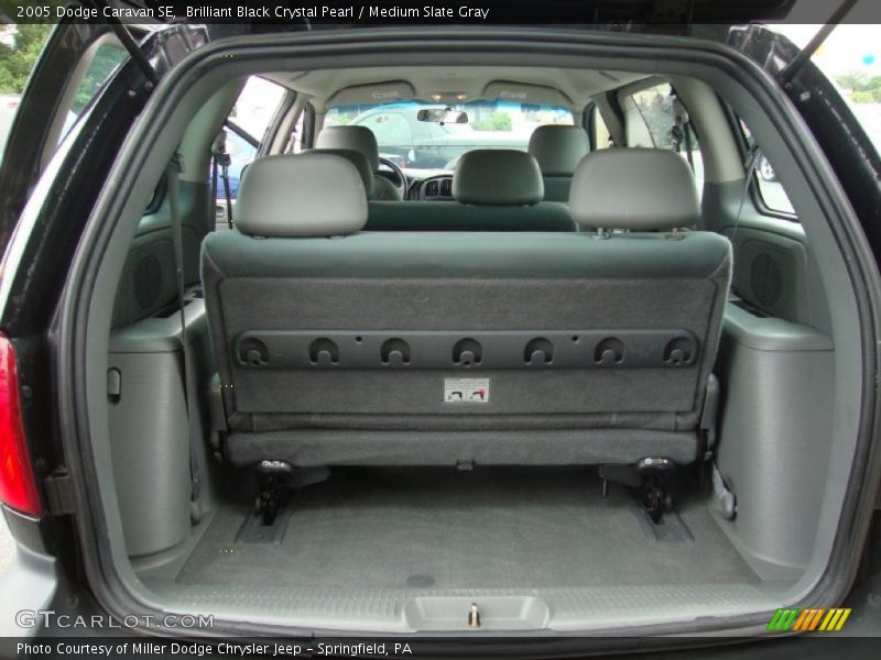 Brilliant Black Crystal Pearl / Medium Slate Gray 2005 Dodge Caravan SE