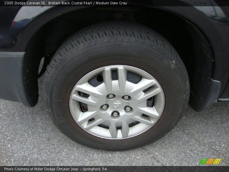 Brilliant Black Crystal Pearl / Medium Slate Gray 2005 Dodge Caravan SE