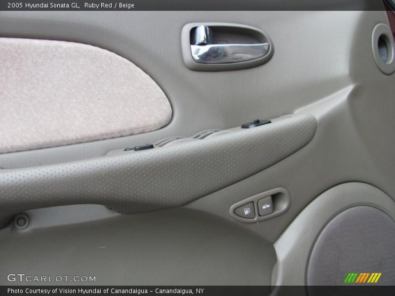 Ruby Red / Beige 2005 Hyundai Sonata GL