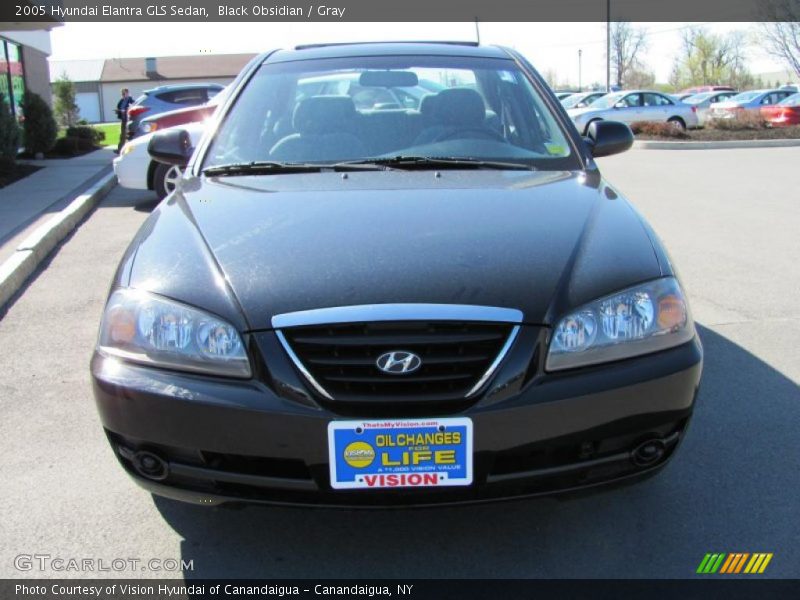 Black Obsidian / Gray 2005 Hyundai Elantra GLS Sedan