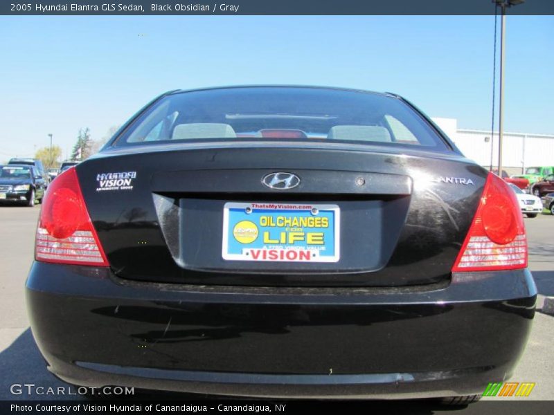 Black Obsidian / Gray 2005 Hyundai Elantra GLS Sedan