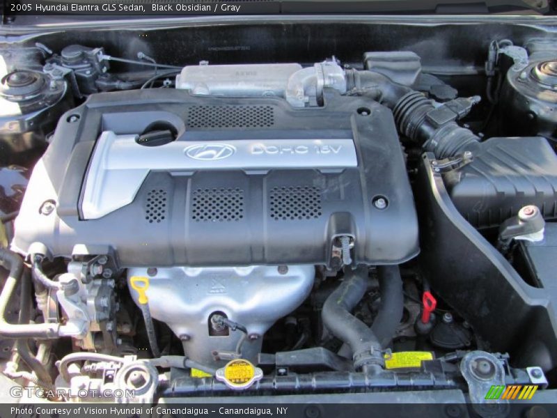 Black Obsidian / Gray 2005 Hyundai Elantra GLS Sedan