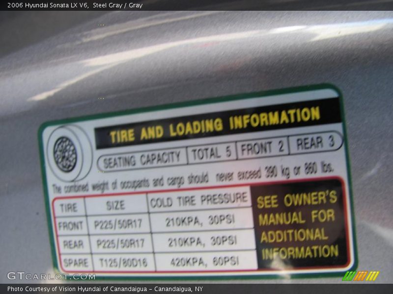 Steel Gray / Gray 2006 Hyundai Sonata LX V6