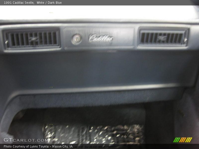 White / Dark Blue 1991 Cadillac Seville