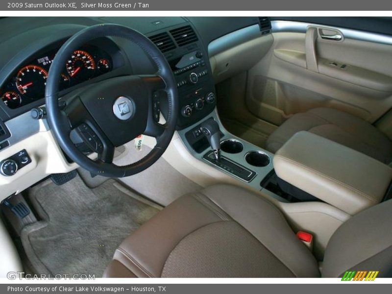 Silver Moss Green / Tan 2009 Saturn Outlook XE