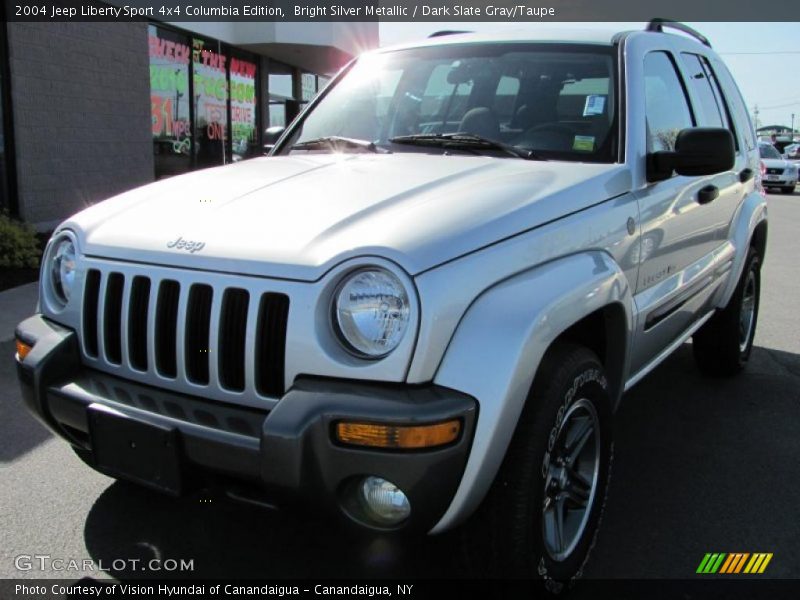 Bright Silver Metallic / Dark Slate Gray/Taupe 2004 Jeep Liberty Sport 4x4 Columbia Edition