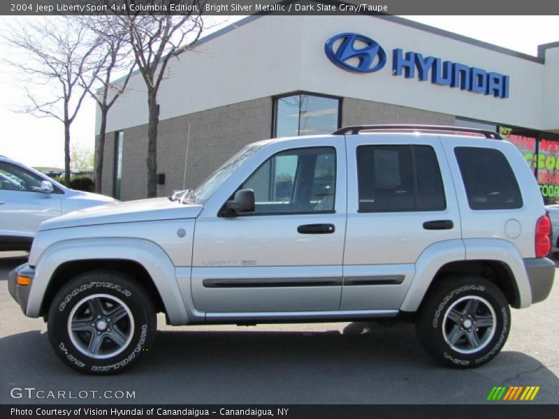 Bright Silver Metallic / Dark Slate Gray/Taupe 2004 Jeep Liberty Sport 4x4 Columbia Edition