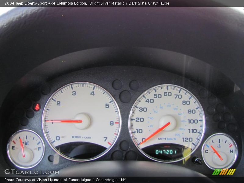 Bright Silver Metallic / Dark Slate Gray/Taupe 2004 Jeep Liberty Sport 4x4 Columbia Edition
