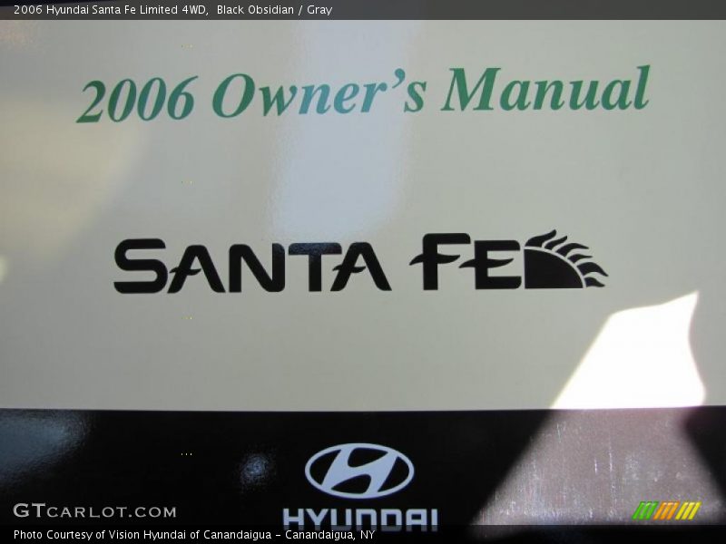 Black Obsidian / Gray 2006 Hyundai Santa Fe Limited 4WD