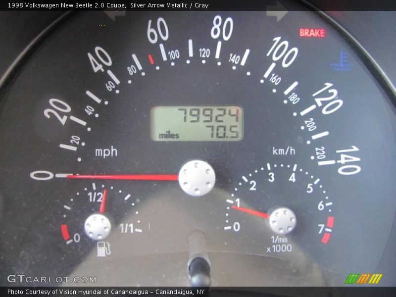 Silver Arrow Metallic / Gray 1998 Volkswagen New Beetle 2.0 Coupe