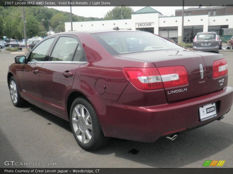 Vivid Red Metallic / Light Stone 2007 Lincoln MKZ AWD Sedan