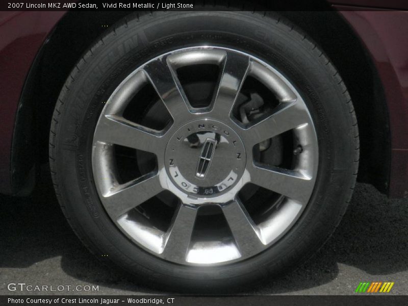 Vivid Red Metallic / Light Stone 2007 Lincoln MKZ AWD Sedan