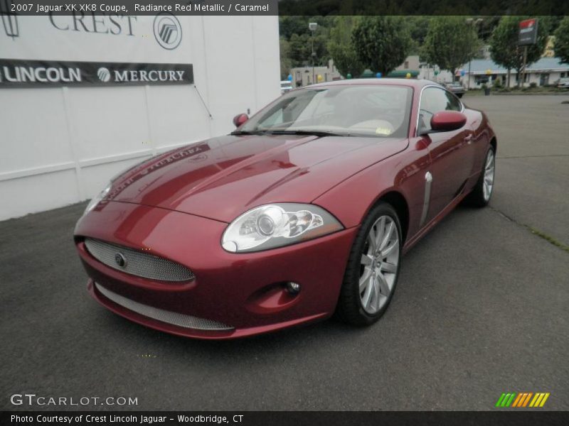 Radiance Red Metallic / Caramel 2007 Jaguar XK XK8 Coupe