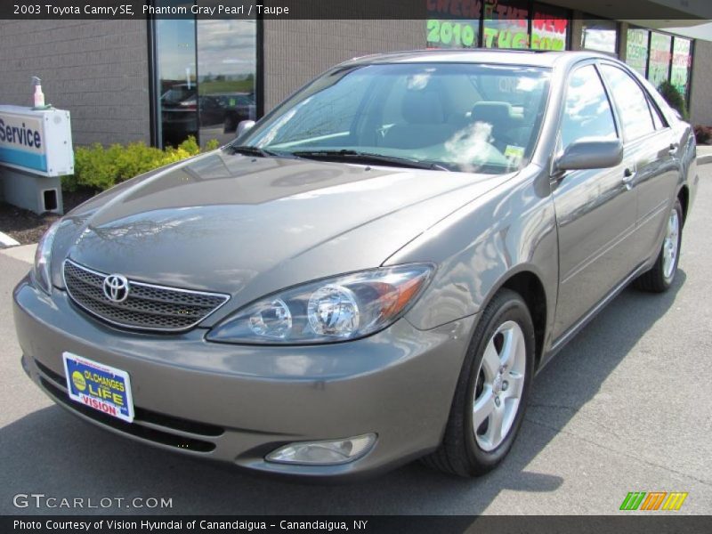 Phantom Gray Pearl / Taupe 2003 Toyota Camry SE