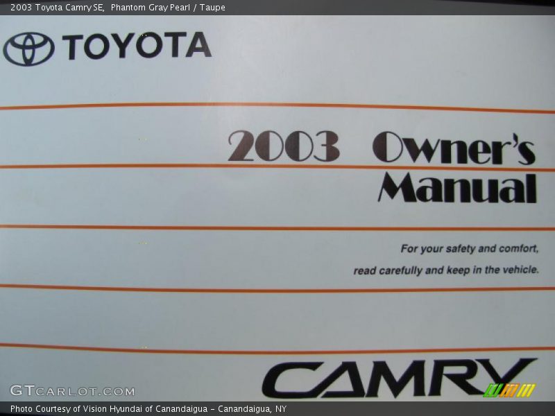Phantom Gray Pearl / Taupe 2003 Toyota Camry SE