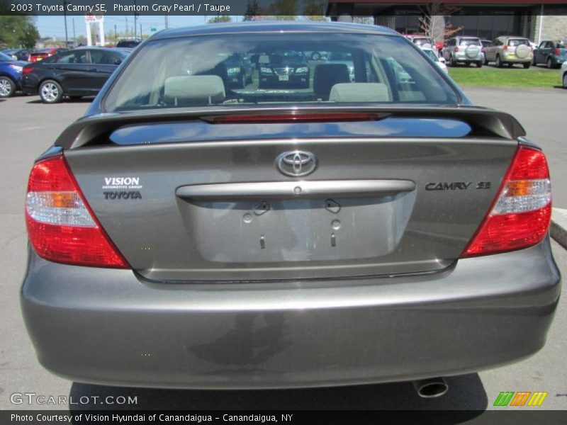 Phantom Gray Pearl / Taupe 2003 Toyota Camry SE