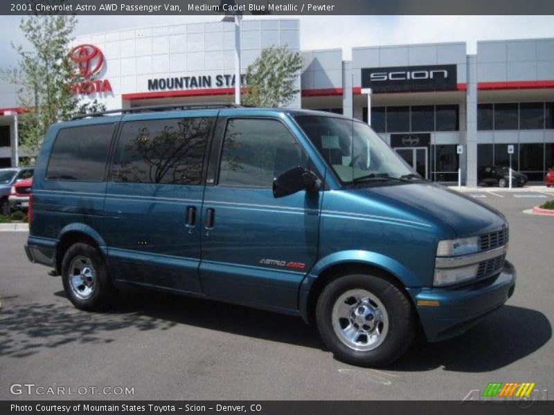 Medium Cadet Blue Metallic / Pewter 2001 Chevrolet Astro AWD Passenger Van