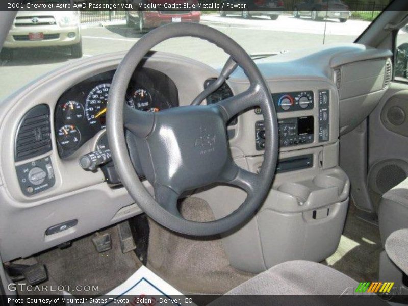 Medium Cadet Blue Metallic / Pewter 2001 Chevrolet Astro AWD Passenger Van