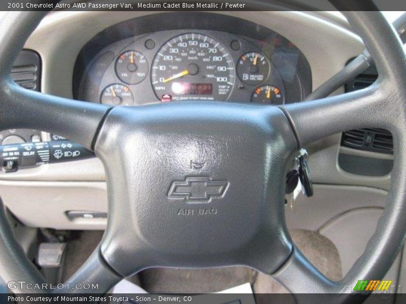 Medium Cadet Blue Metallic / Pewter 2001 Chevrolet Astro AWD Passenger Van